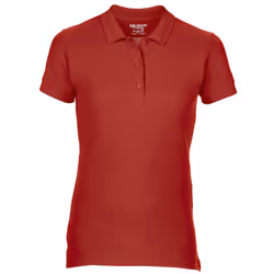 Gildan Womens/Ladies Double Piqué Polo Shirt - M, Red
