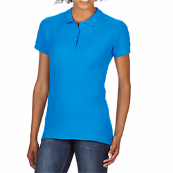 Gildan Womens/Ladies Double PiquÃ© Polo Shirt - XXL, Sapphire Blue