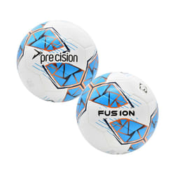 Precision Fusion FIFA Basic Training Ball - 5, White/Cyan/Orange/Grey