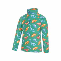 Mountain Warehouse Childrens/Kids Pursuit Dinosaur Skeleton Half Zip Fleece Top - 5-6 Years, Green