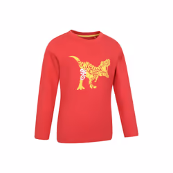Mountain Warehouse Childrens/Kids Roar Dino Organic Top - 7-8 Years, Red