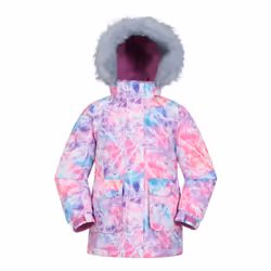 Mountain Warehouse Childrens/Kids Ranger Abstract Water Resistant Jacket - 13 Years, Bright Pink