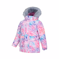 Mountain Warehouse Childrens/Kids Ranger Abstract Water Resistant Jacket - 13 Years, Bright Pink