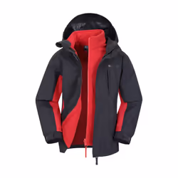 Mountain Warehouse Childrens/Kids Cannonball 3 in 1 Waterproof Jacket - 3-4 Years, Grey
