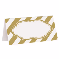 Unique Party Striped Place Cards (Pack of 16)