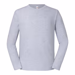 Fruit of the Loom Mens Iconic Premium Long-Sleeved T-Shirt - XXL, Heather Grey