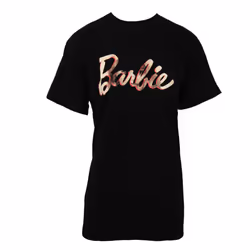 Barbie Womens/Ladies Oversized T-Shirt - XXL, Black/Pink
