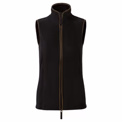 Premier Womens/Ladies Artisan Fleece Gilet - XL, Black/Brown