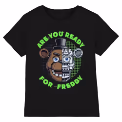 Five Nights At Freddys Boys Are You Ready For Freddy T-Shirt - 9-10 Years, Black