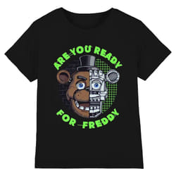 Five Nights At Freddys Boys Are You Ready For Freddy T-Shirt - 9-10 Years, Black