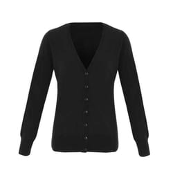 Premier Womens/Ladies Essential Acrylic V Neck Cardigan - 8 UK, Black