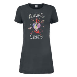 Amplified Womens/Ladies Hackney Diamonds The Rolling Stones T-Shirt Dress - S, Charcoal