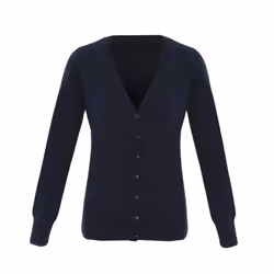 Premier Womens/Ladies Essential Acrylic V Neck Cardigan - 10 UK, Navy