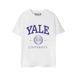 Yale Unisex Adult Logo Short-Sleeved T-Shirt - S, White
