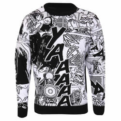 Star Wars Unisex Adult Manga Knitted Jumper - L, Black/White