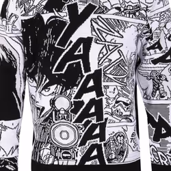 Star Wars Unisex Adult Manga Knitted Jumper - S, Black/White