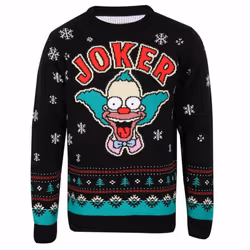 The Simpsons Unisex Adult Joker Knitted Jumper - S, Black
