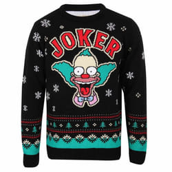 The Simpsons Unisex Adult Joker Knitted Jumper - S, Black