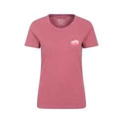 Mountain Warehouse Womens/Ladies Mountain Scene Organic T-Shirt - 10 UK, Pink