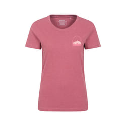 Mountain Warehouse Womens/Ladies Mountain Scene Organic T-Shirt - 16 UK, Pink