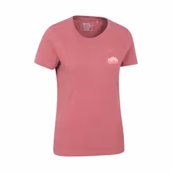 Mountain Warehouse Womens/Ladies Mountain Scene Organic T-Shirt - 16 UK, Pink