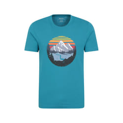 Mountain Warehouse Mens Take A Hike Organic T-Shirt - XXS, Petrol