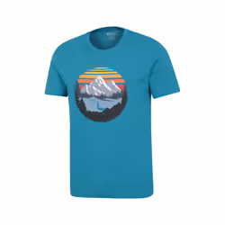 Mountain Warehouse Mens Take A Hike Organic T-Shirt - XXS, Petrol