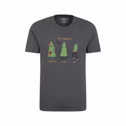 Mountain Warehouse Mens Spruce Springsteen Organic T-Shirt - XXS, Charcoal