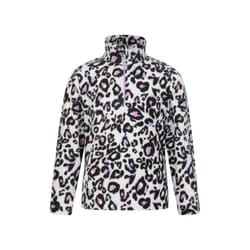 Mountain Warehouse Childrens/Kids Endeavour Leopard Print Half Zip Fleece Top - 3-4 Years, Cream
