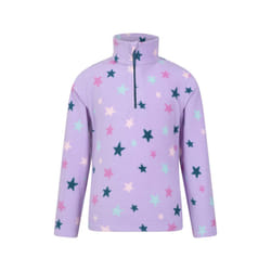 Mountain Warehouse Childrens/Kids Endeavour Stars Half Zip Fleece Top - 3-4 Years, Lilac