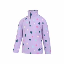 Mountain Warehouse Childrens/Kids Endeavour Stars Half Zip Fleece Top - 3-4 Years, Lilac