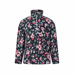 Mountain Warehouse Childrens/Kids Endeavour Floral Half Zip Fleece Top - 5-6 Years, Indigo