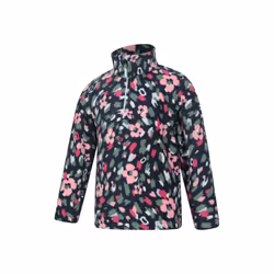 Mountain Warehouse Childrens/Kids Endeavour Floral Half Zip Fleece Top - 5-6 Years, Indigo