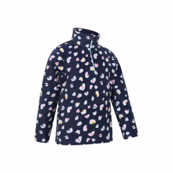 Mountain Warehouse Childrens/Kids Endeavour Animal Print Half Zip Fleece Top - 7-8 Years, Pale Yellow