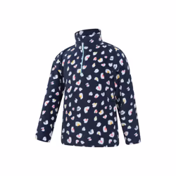Mountain Warehouse Childrens/Kids Endeavour Animal Print Half Zip Fleece Top - 7-8 Years, Pale Yellow