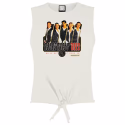 Amplified Womens/Ladies Backstreet Boys Tied Hem Sleeveless T-Shirt - S, Vintage White