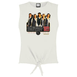 Amplified Womens/Ladies Backstreet Boys Tied Hem Sleeveless T-Shirt - S, Vintage White