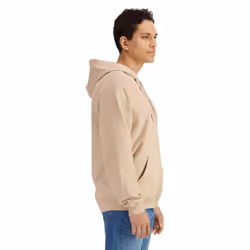 Gildan Mens Softstyle Fleece Midweight Full Zip Hoodie - L, Sand