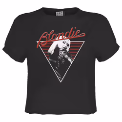 Amplified Womens/Ladies 74 Blondie Crop T-Shirt - L, Charcoal