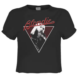 Amplified Womens/Ladies 74 Blondie Crop T-Shirt - L, Charcoal