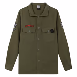 Amplified Mens Motorhead Overshirt - XXL, Khaki Green