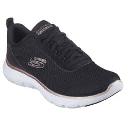 Skechers Womens/Ladies Flex Appeal 5.0 Uptake Contrast Trainers - 8 UK, Black/Rose Gold