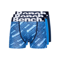 Bench Mens Bamber Assorted Designs Boxer Shorts (Pack of 3) - S, Blue/Navy
