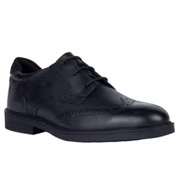 Geox Boys J Zheeno B Leather School Shoes - 3 UK, Black