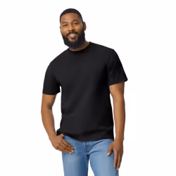 Gildan Mens Plain Lightweight T-Shirt - S, Black