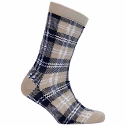 Trespass Unisex Adult Fergus Checked Socks - 7 UK-11 UK, Soft Stone