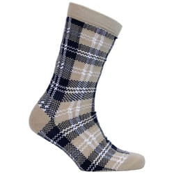 Trespass Unisex Adult Fergus Checked Socks - 7 UK-11 UK, Soft Stone