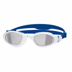 Zoggs Unisex Adult Tiger LSR+ 2024 Racing Swimming Goggles - One Size, Titanium/White/Blue