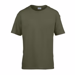 Gildan Childens/Kids SoftStyle Ringspun T-Shirt - 5-6 Years, Military Green