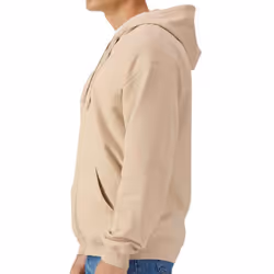 Gildan Mens Softstyle Midweight Full Zip Hoodie - L, Sand